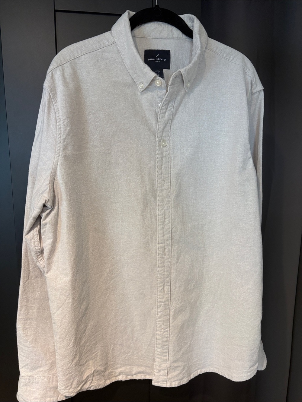 Daniel Hechter Off-White Button-Down Long Sleeve Shirt XL broadcloth